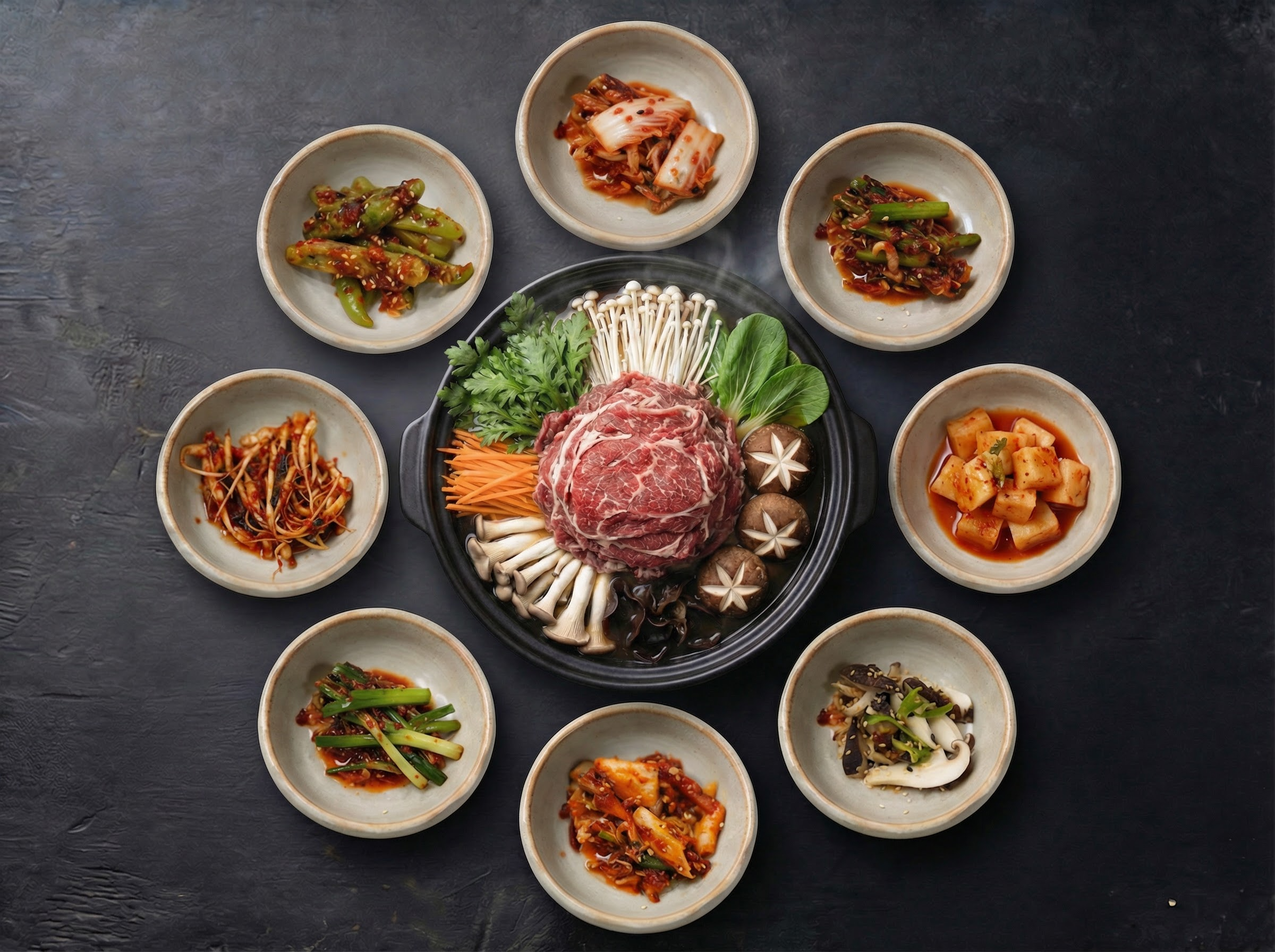 버섯한우불고기전골